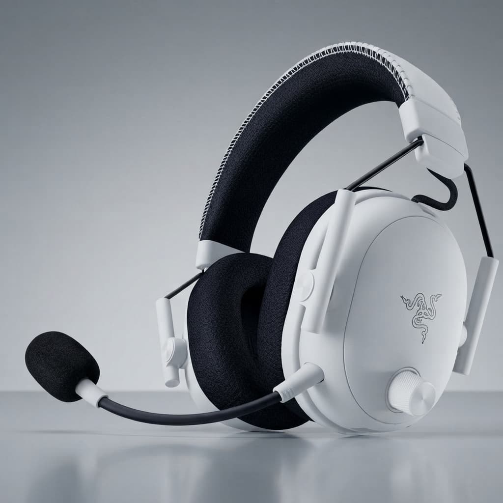 Razer BlackShark هدست گیمینگ دورگوشی با قابلیت جداسازی میکروفون رنگ سفید
